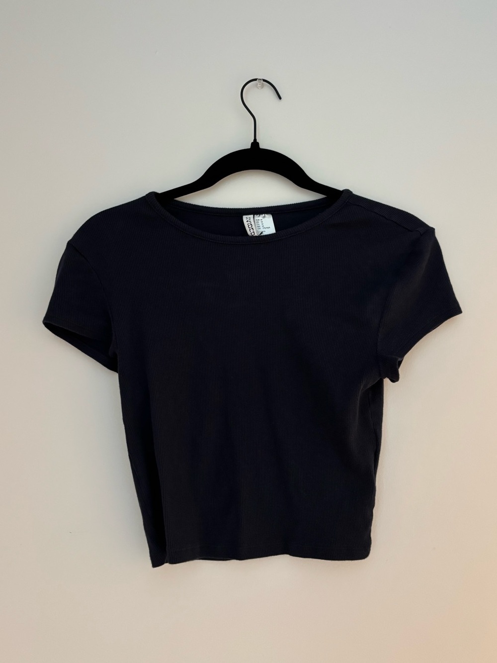 Divided Dark Navy Crop Tee